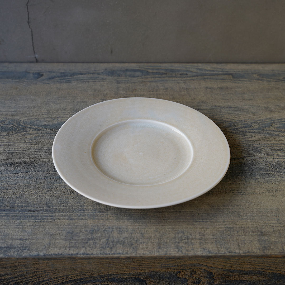 Yuichi Murakami - Rice-Colored Celadon Large Rim Plate, 22cm
