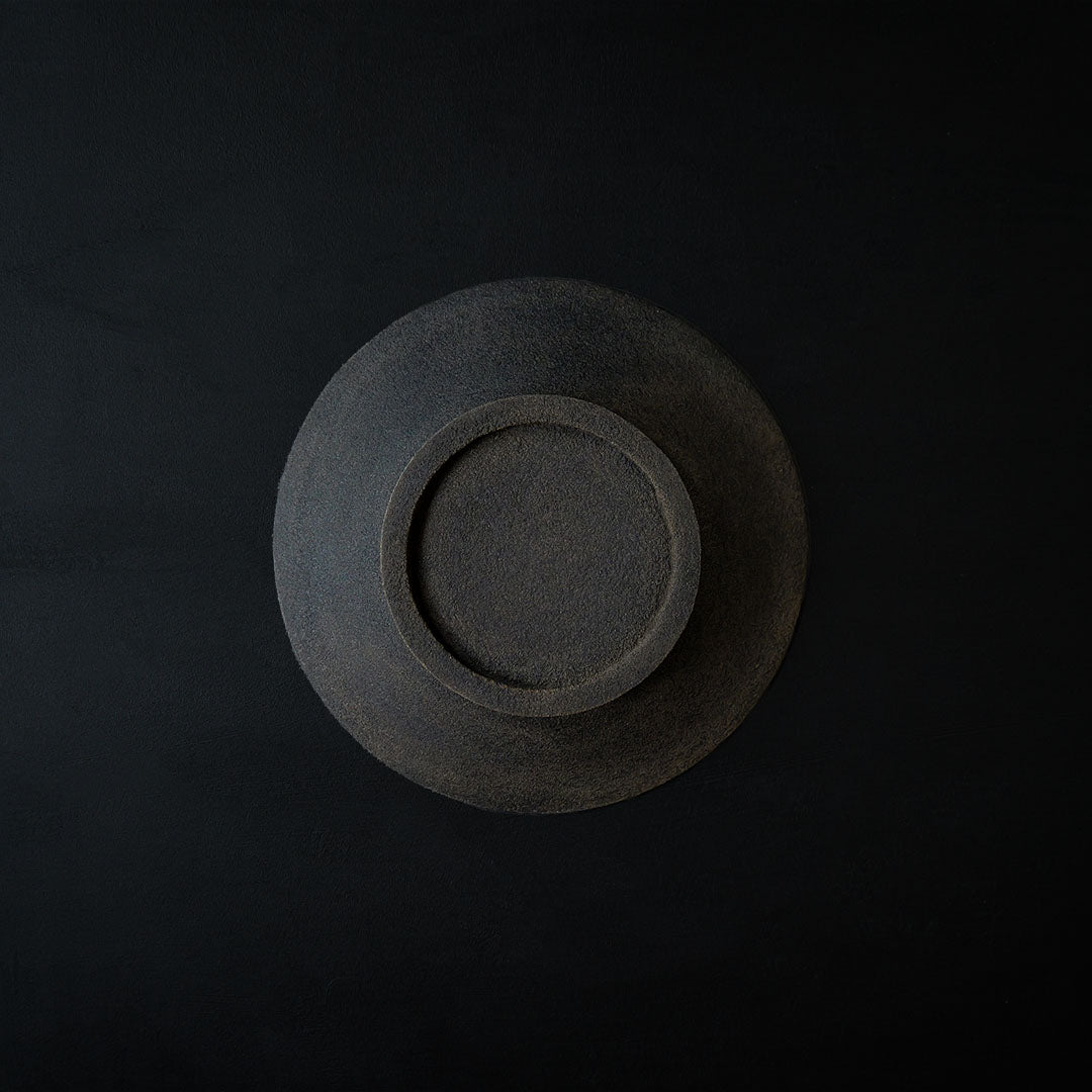 ●25-KF Sabi-urushi Deep Plate 21cm Black