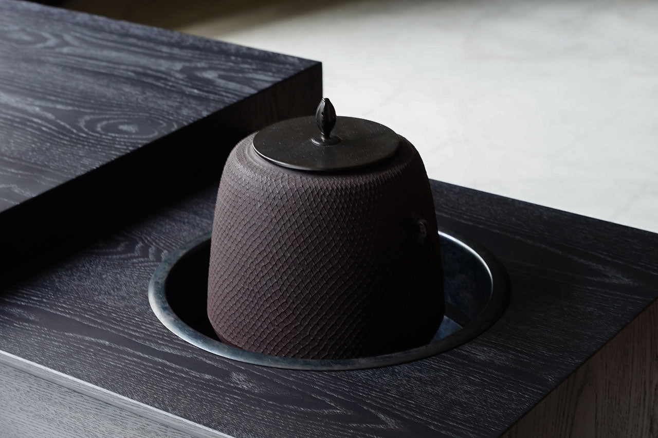 【MTO made-to-order】Ryurei-joku 4-piece Set (a set of tea service tables and chairs) Dark Brown