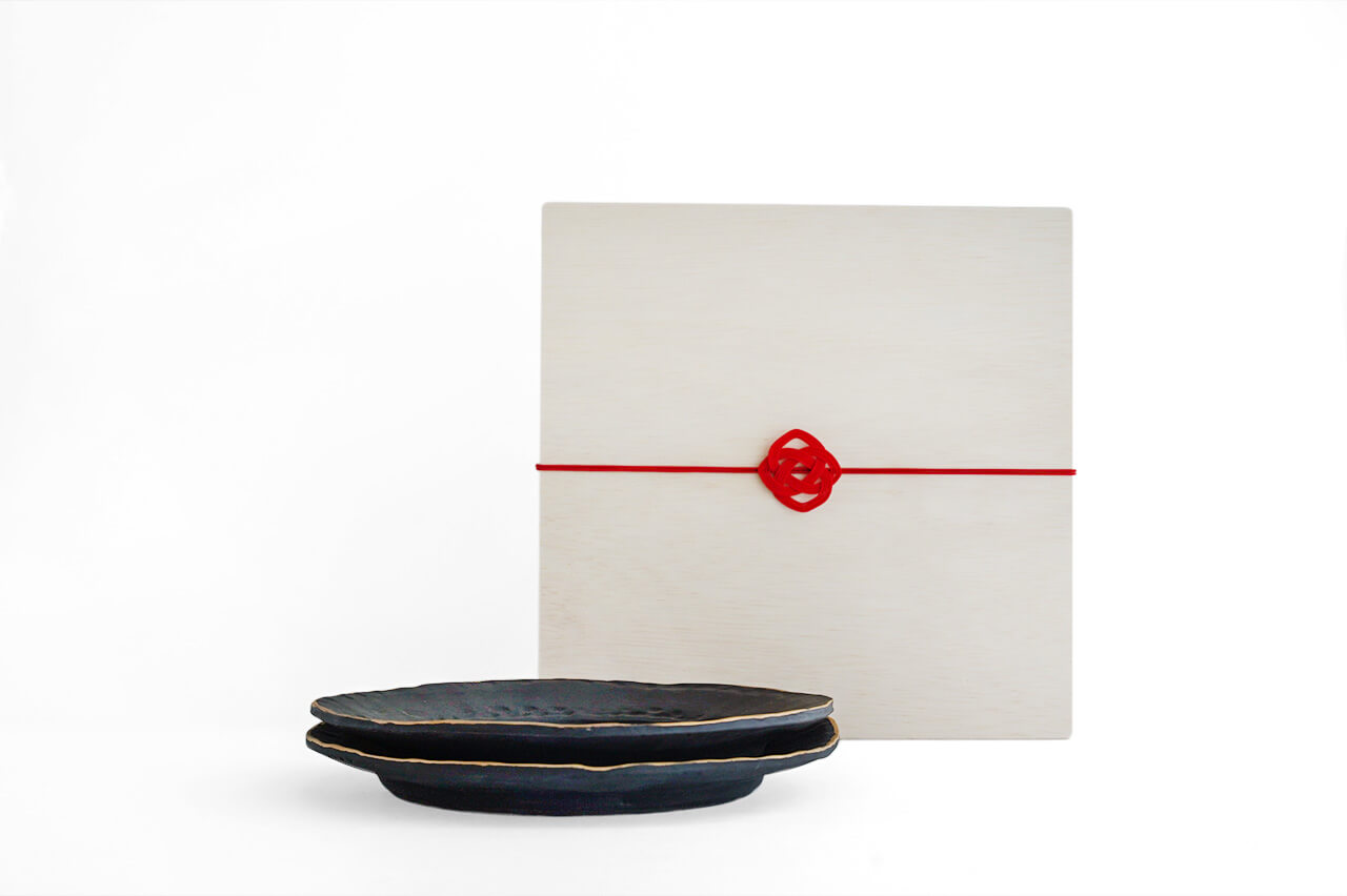 ◆KUROgane PLATE WITH RIM 210 ペアセット