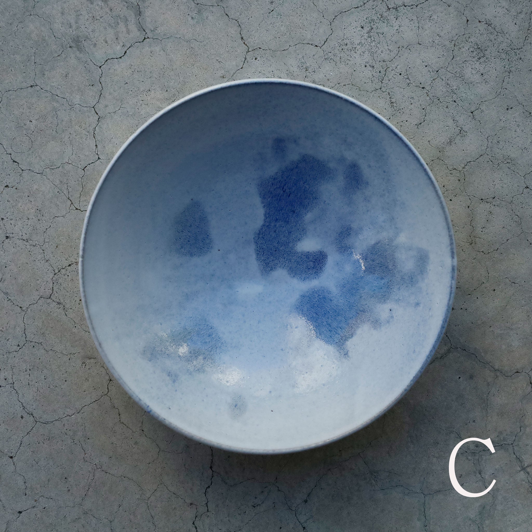 Etsuji Noguchi / Pale Blue Glaze, Large Bowl