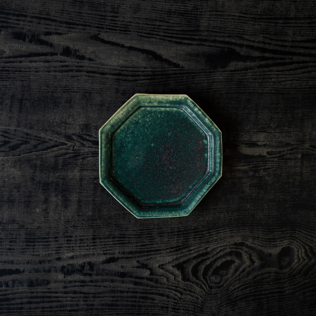 Michikazu Sakai Oribe ware Octagonal 17cm plate