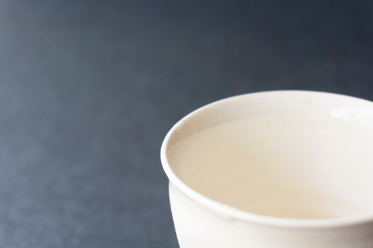 Faceted Cup White