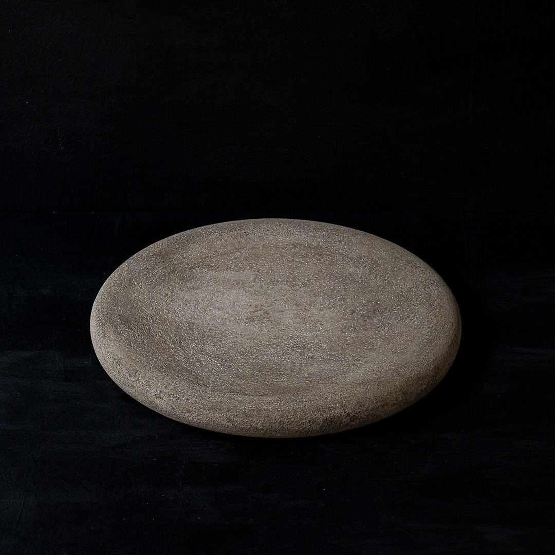 ●25-KF Sabi-urushi Reversible Plate 24cm White
