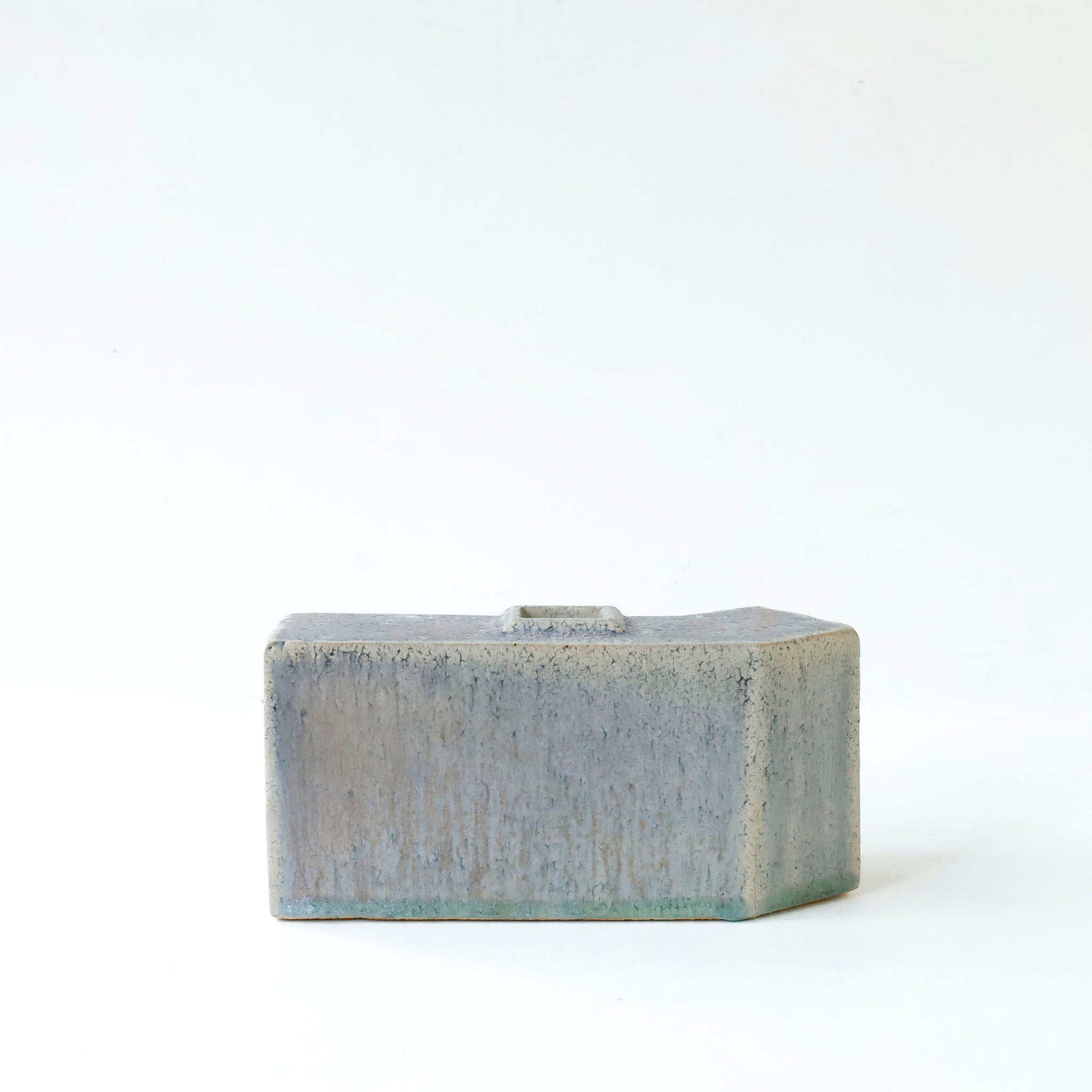●26-NT-73 Ash-Glazed Kohiki Block Vase