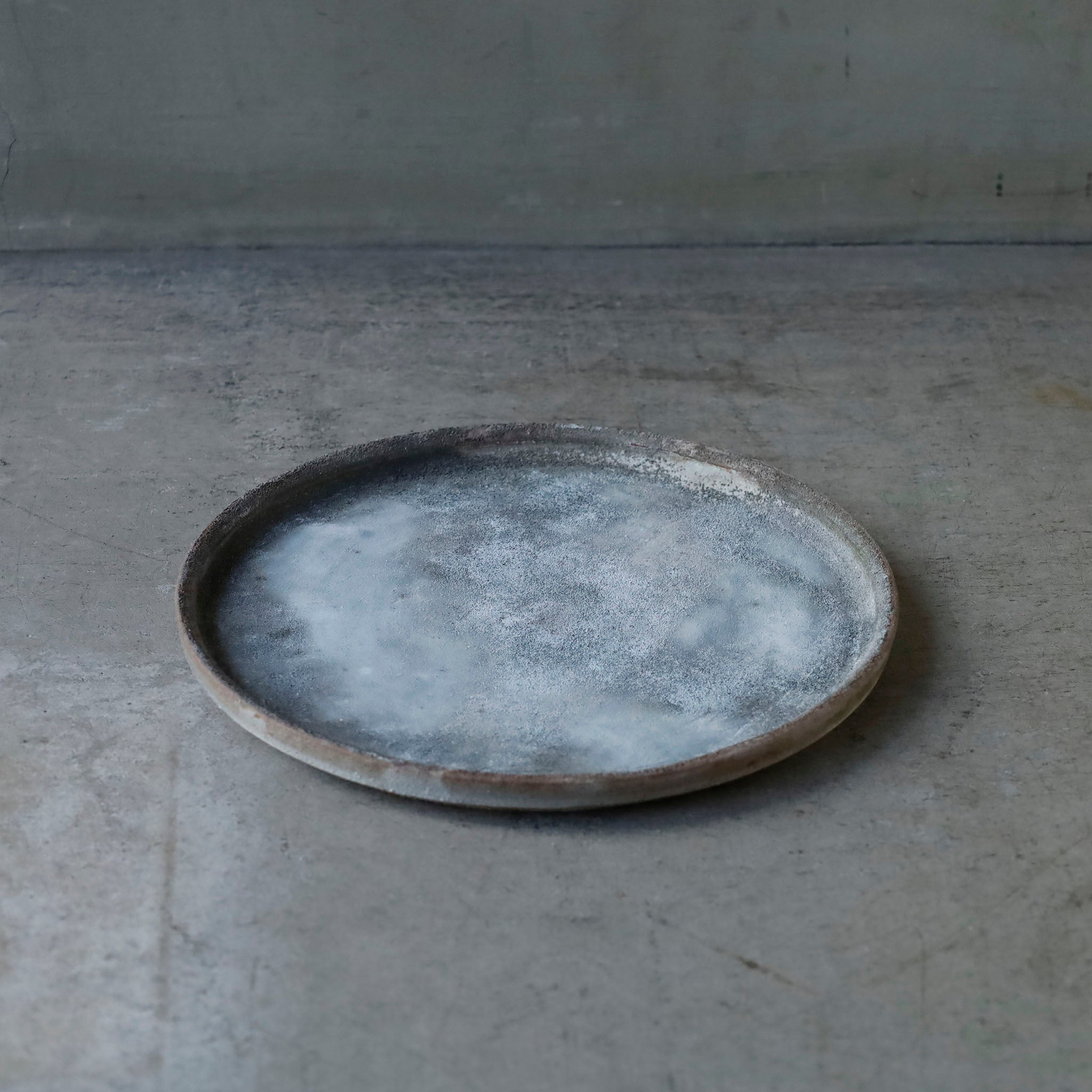 Etsuji Noguchi / White Rust, Large Plate  F