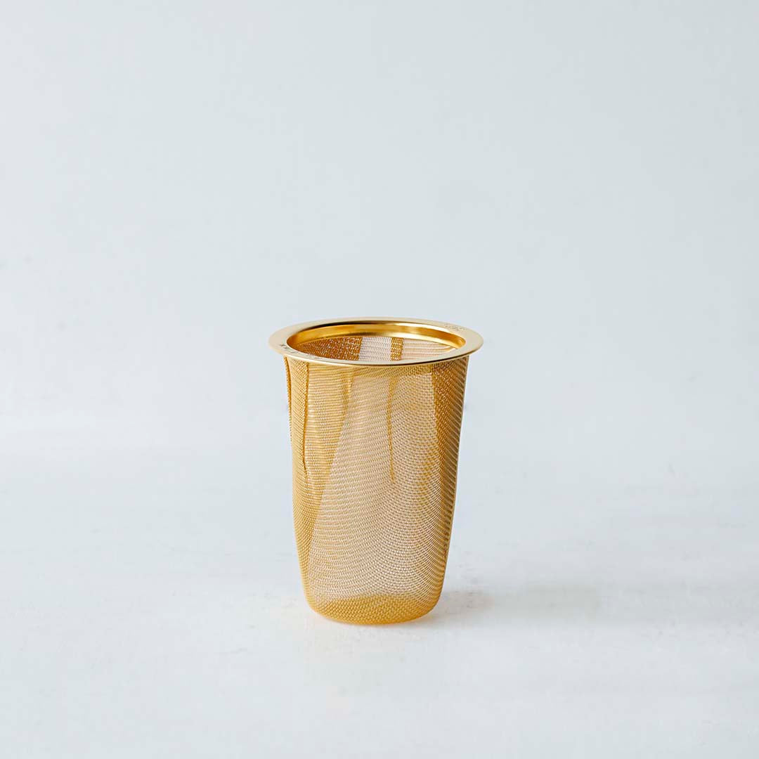 Kukan Chuzo / Cast Iron Teapot "Egg" (Medium) Shirokane-iro (Platinum White) with Shima-zaiku Gen (Striped Handle) [In a Paulownia Wood Box]
