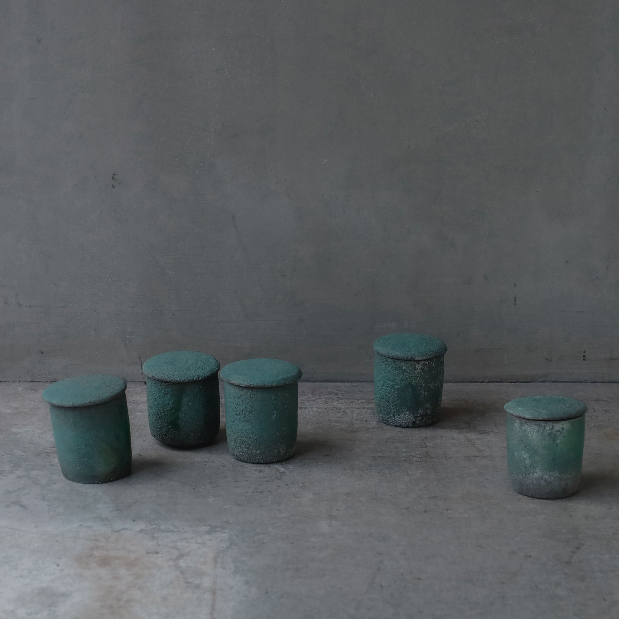 Etsuji Noguchi: Rokusho Kinrinji Chaire (Patina Lidded Tea Jar)