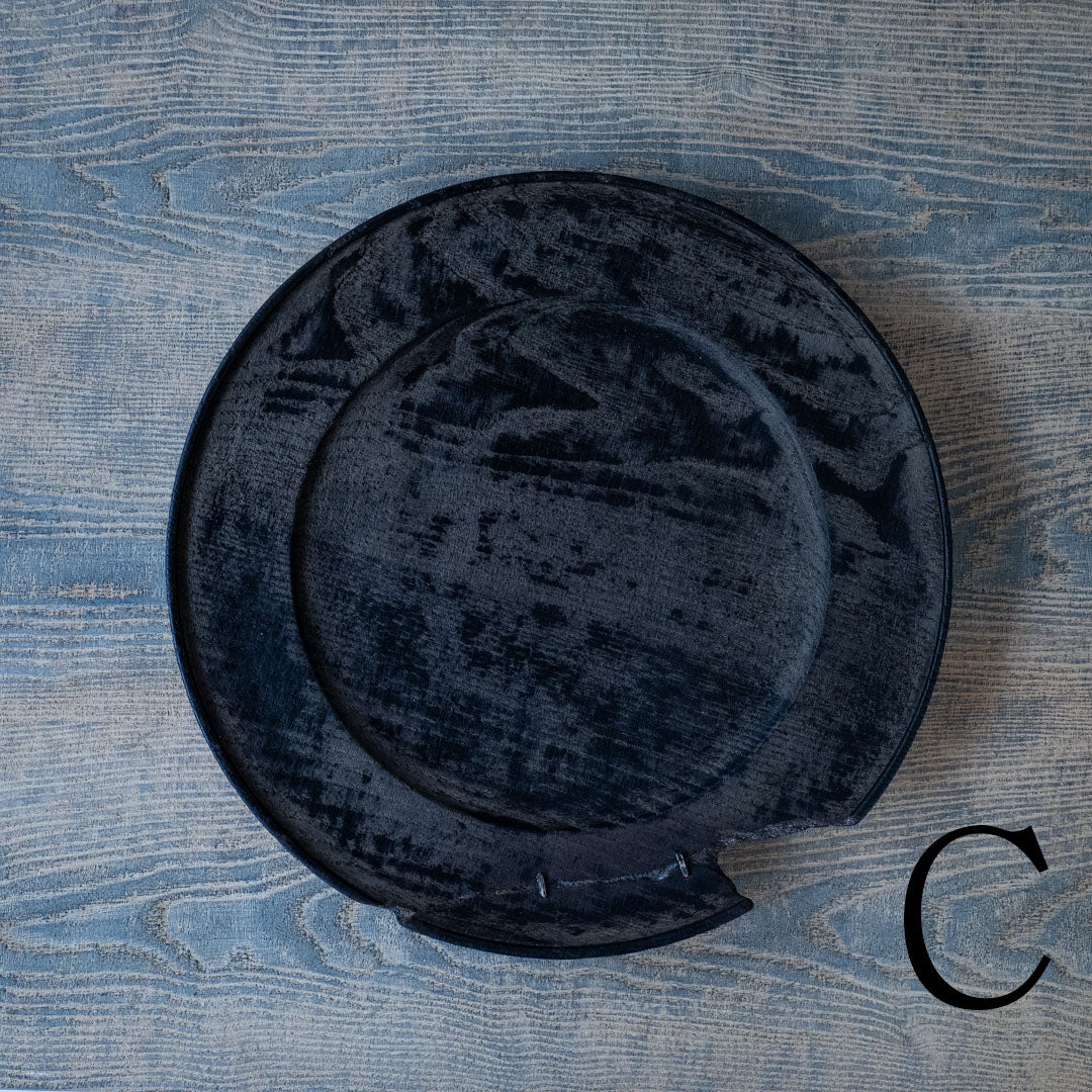 ●25-SD7リム皿 銀鎹 280 黒