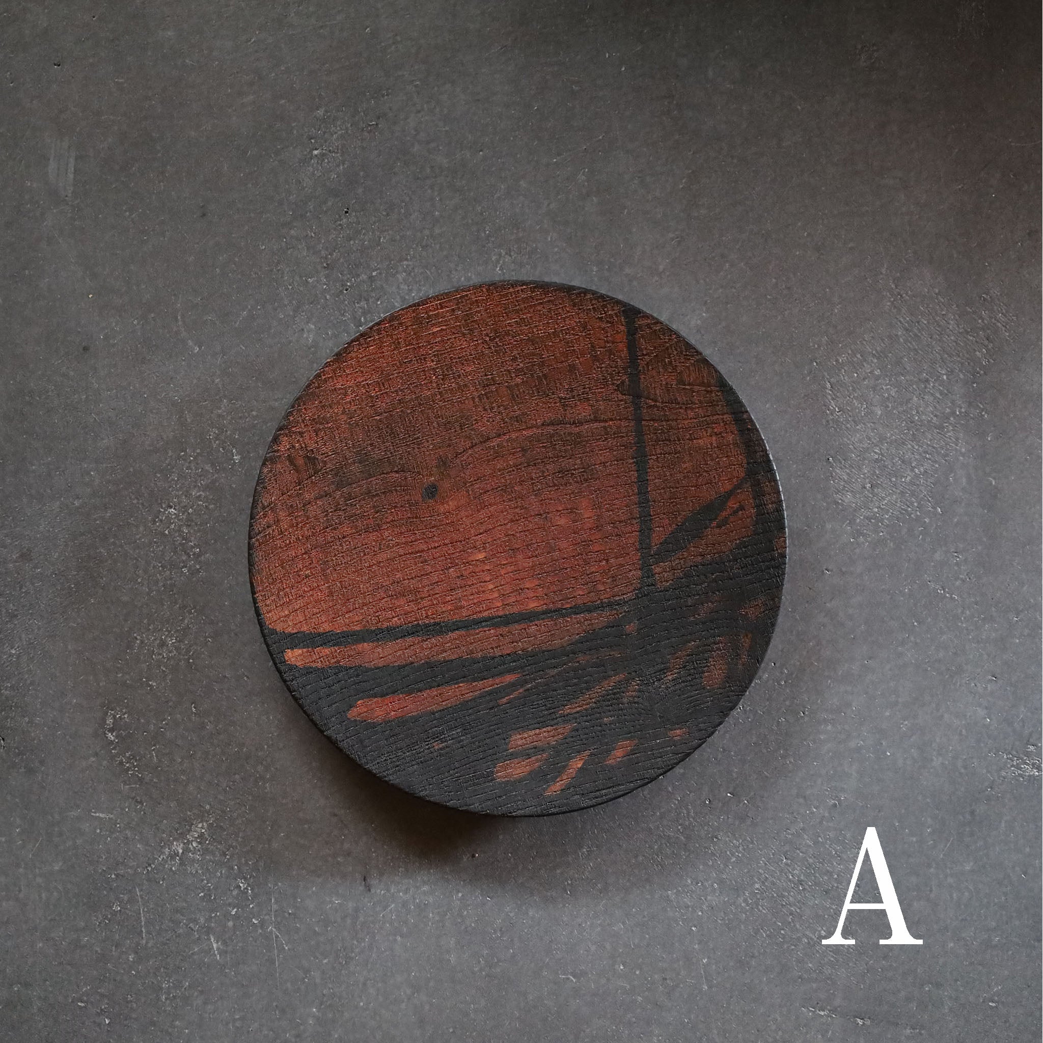●26-SD-13 FUYOU Round Plate 240 with Suminagashi - Botanical Dye