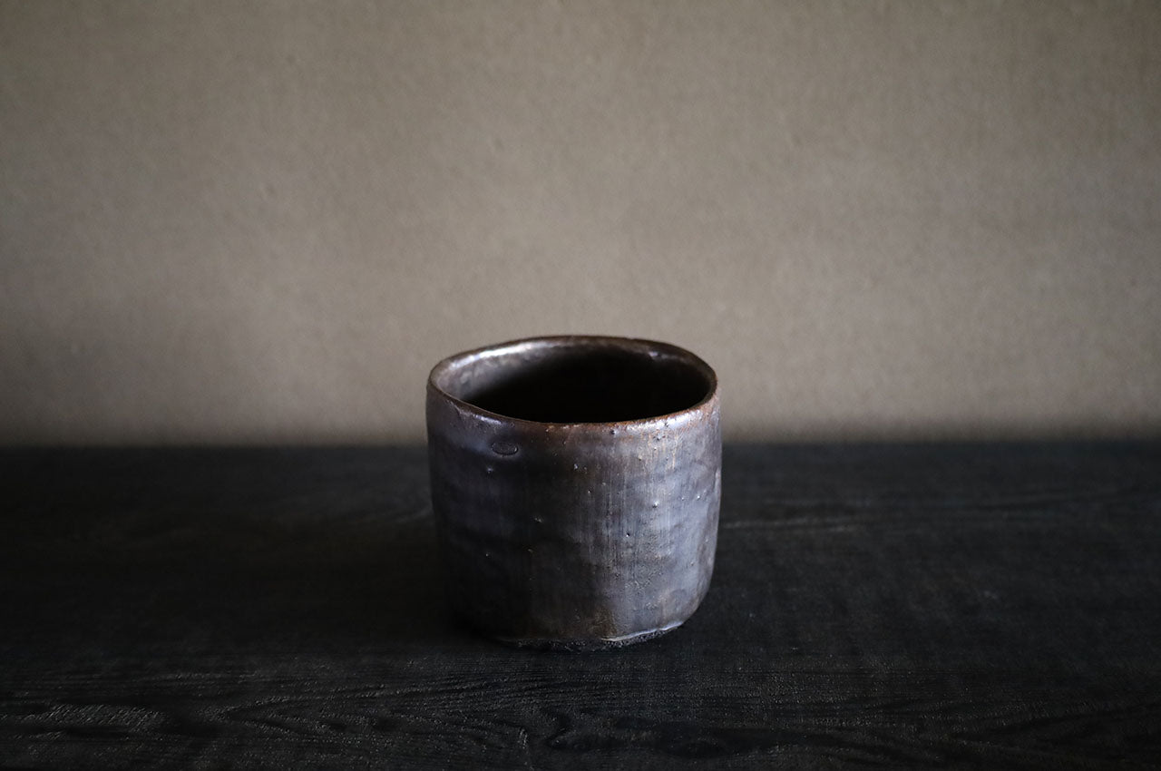 Shiro Shimizu / Yasakado Fuki-urushi Chawan (Tea Bowl made of Yasaka Clay with Wiped Lacquer Finish)
