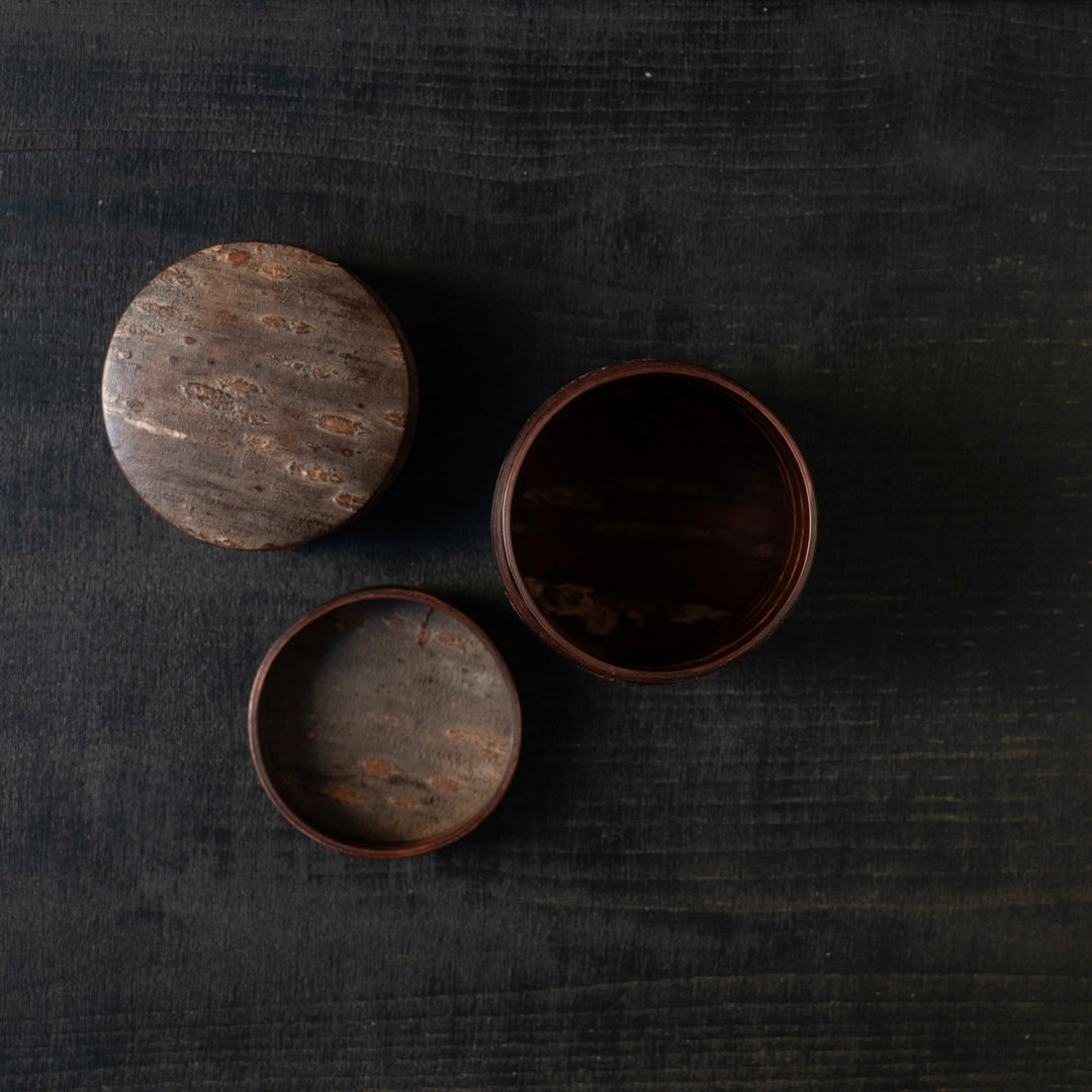 Suzutsu Tea Caddy, Large - Shimofuri-Gawa (Marble)