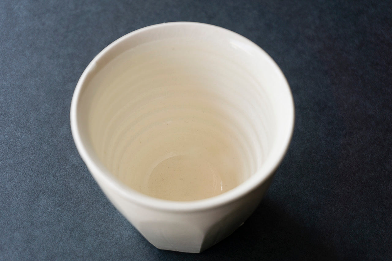 Faceted Cup White