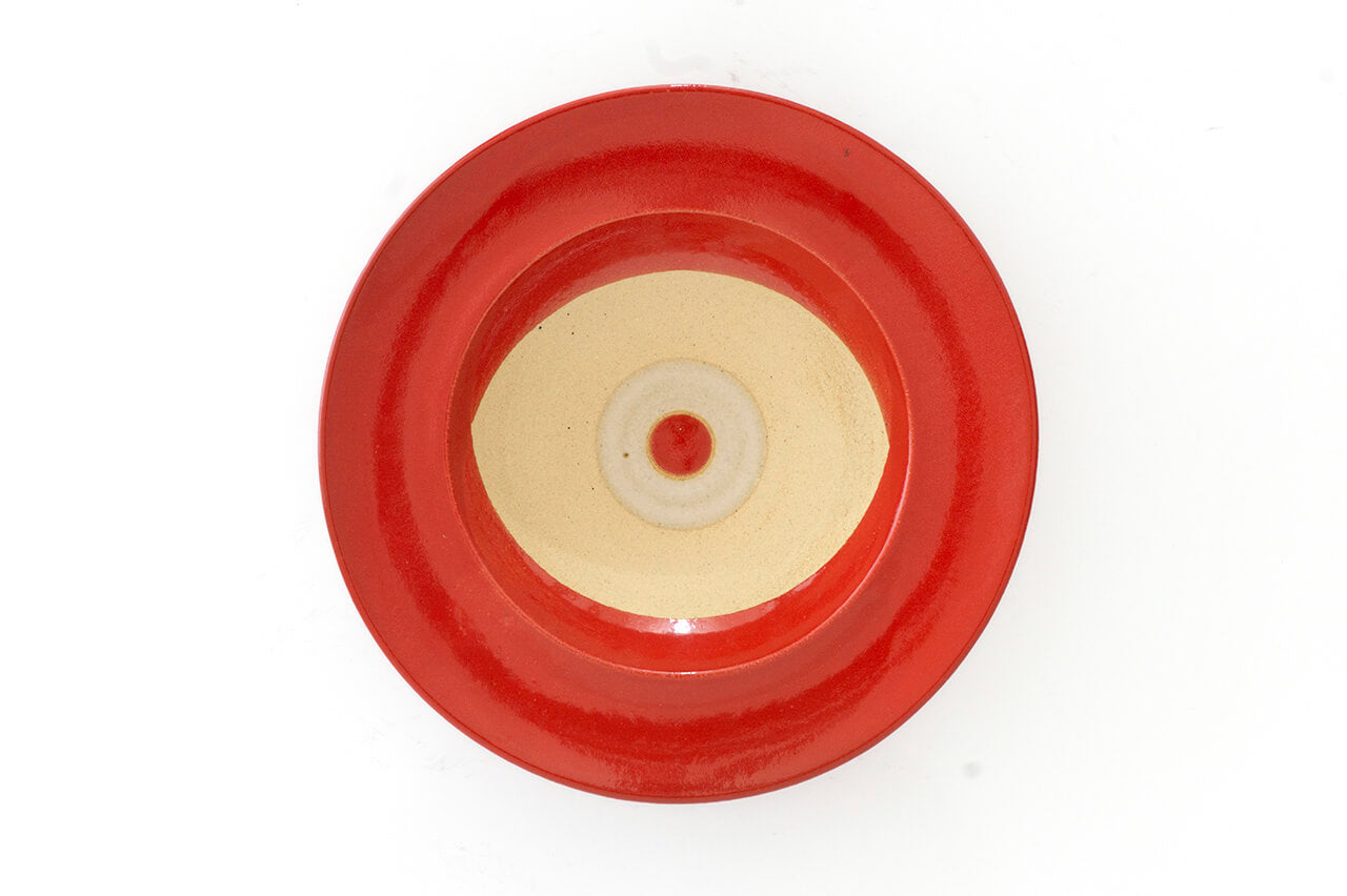 陶器工房壹 mintama ８寸リム皿 レッド