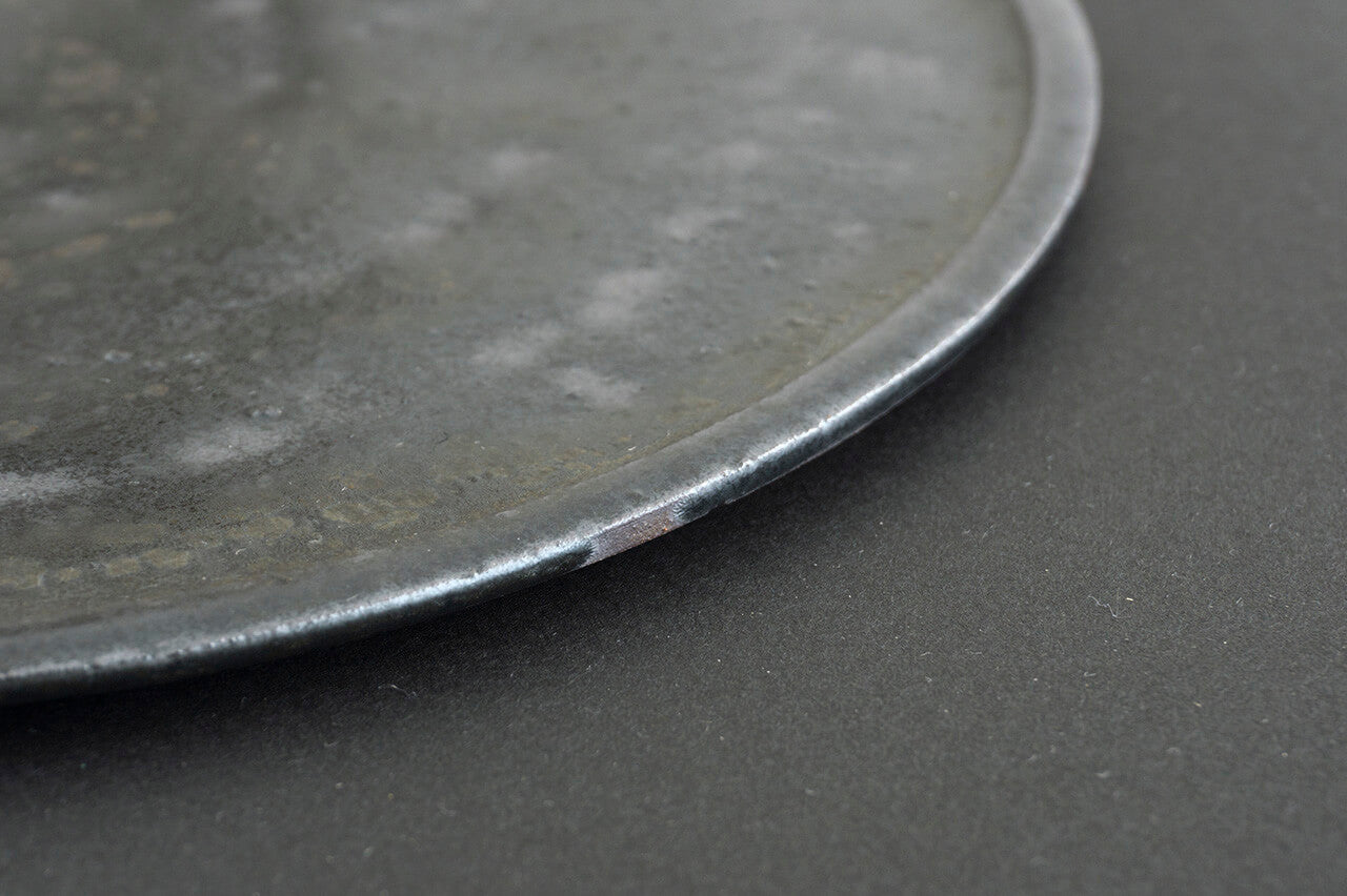Naoto Yano / Black Glaze Plate 26cm