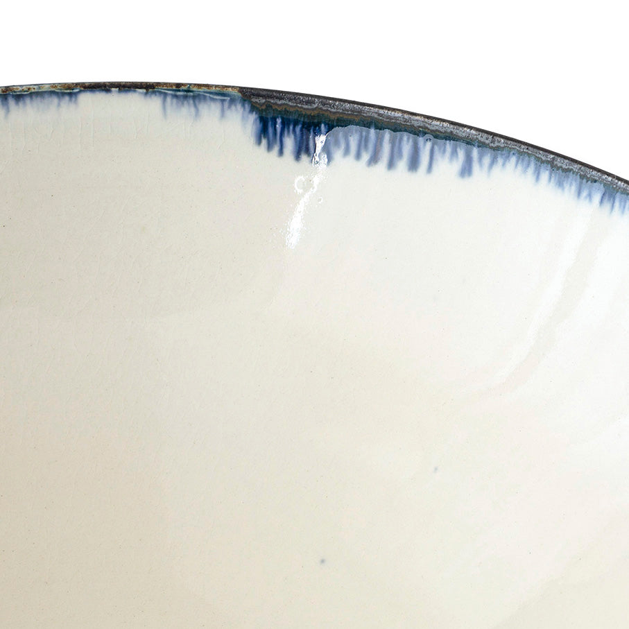 Almond Bowl M Blue Rim