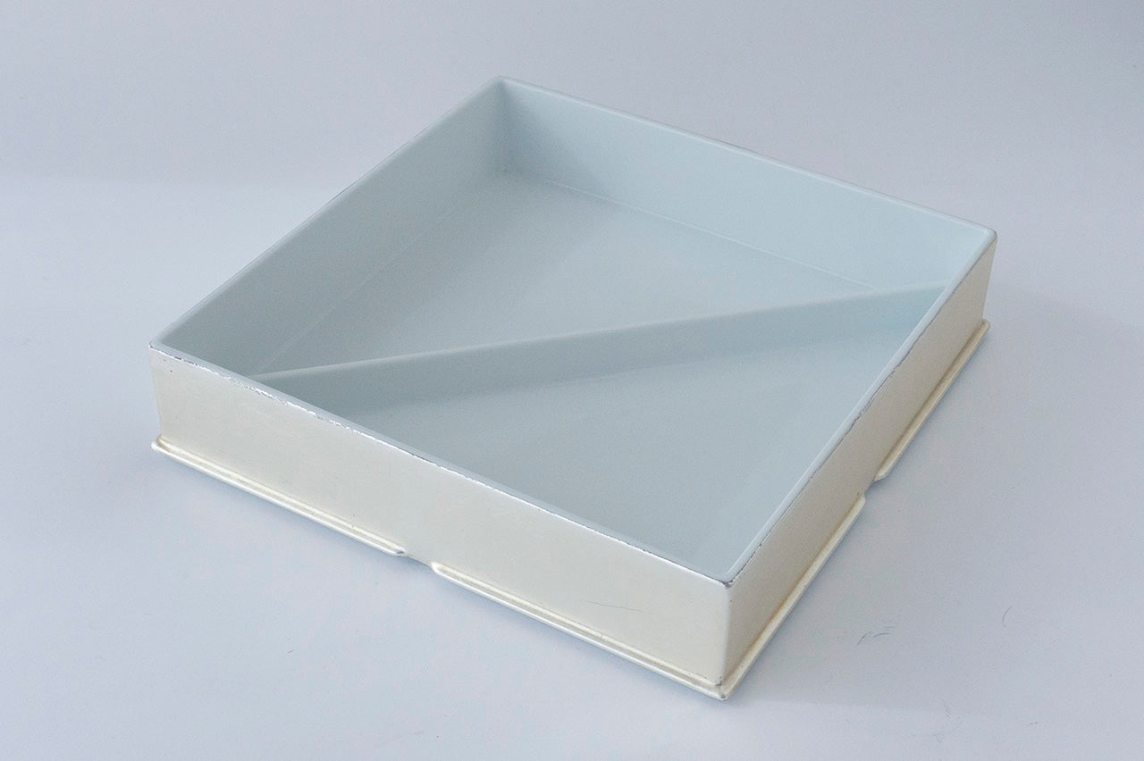 House-shaped Three Layer Jubako Boxes Ginpaku(silver)
