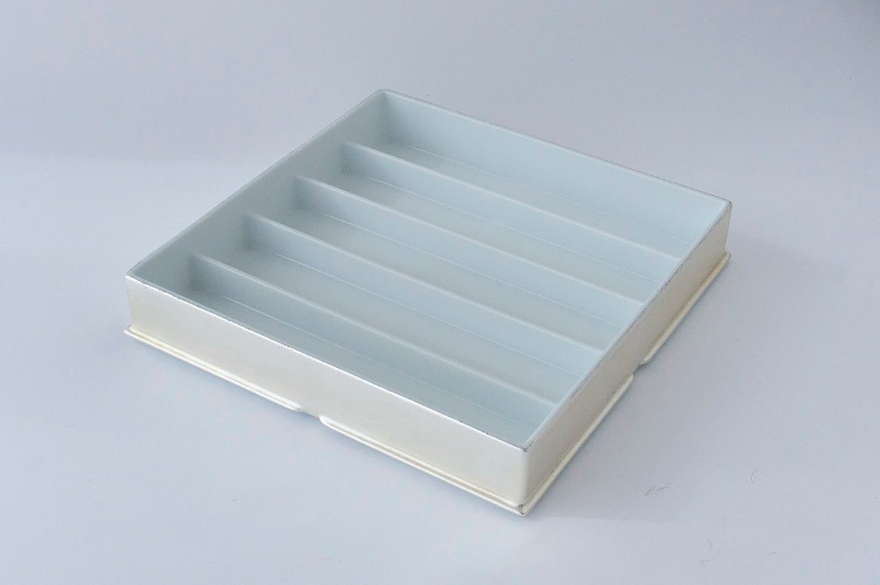 House-shaped Three Layer Jubako Boxes Ginpaku(silver)