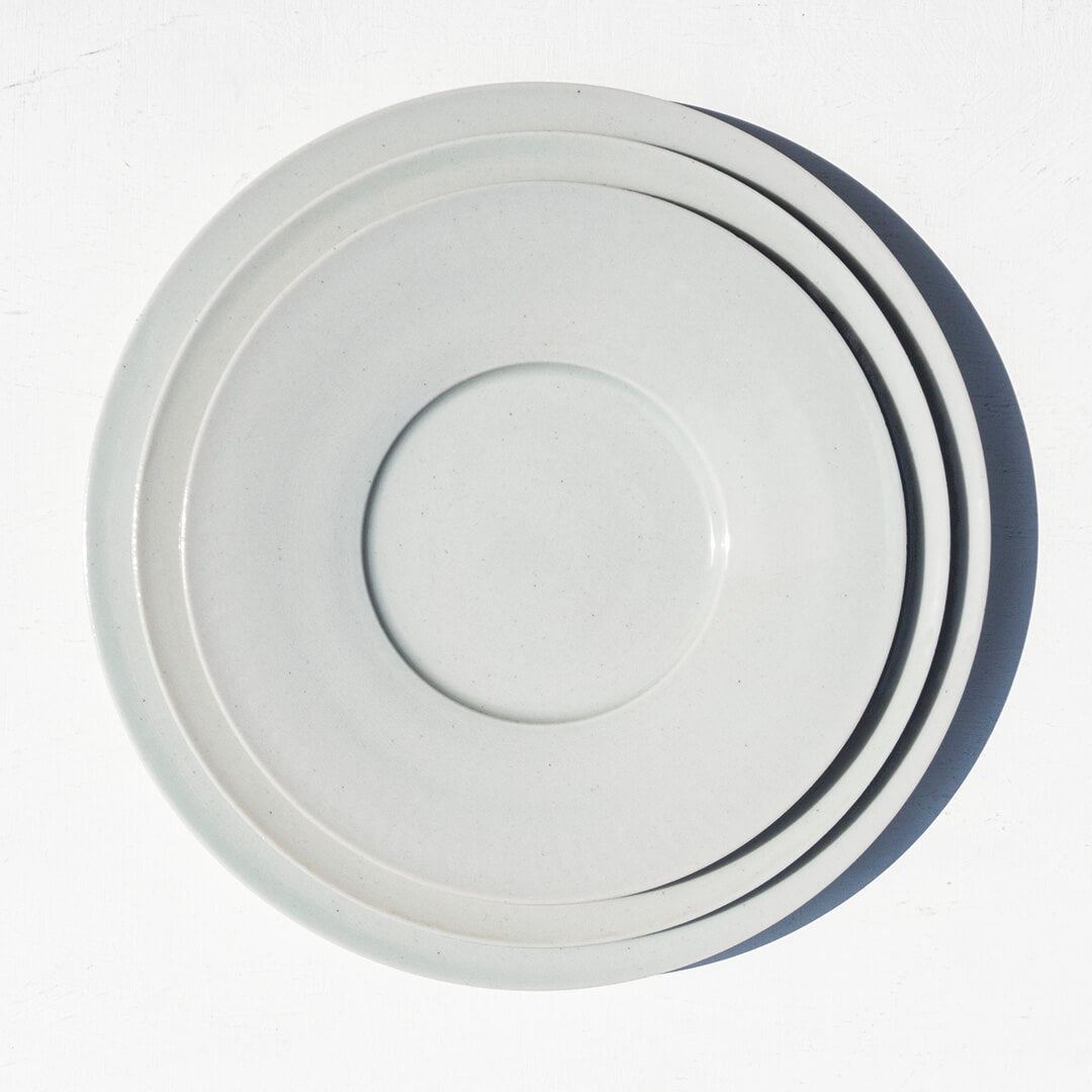 Miyuki Koizumi  24cm Wide Rim Plate Green